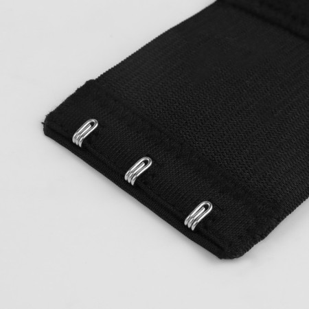 Backfill clip for a bra, 3 rows 3 hooks, 5 × 10.5 cm, 3 pcs, black/white/beige color-1