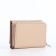 Women's wallet on the button, beige color