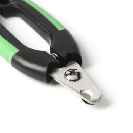 Small side claws with rounded rubber handles, a hole of 8 mm, black with green-1