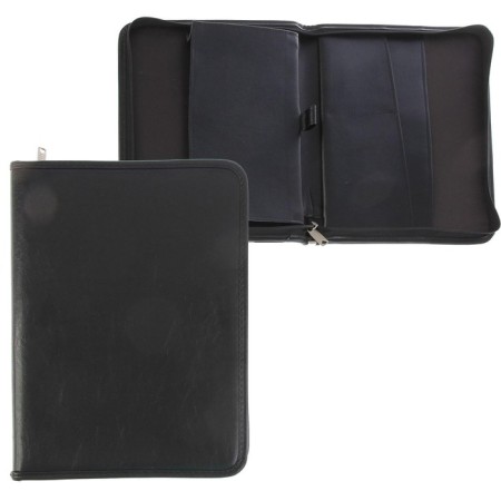 Business folder, artificial leather, 270 x 350 x 30 mm, 6D01 "lux", black-1