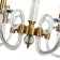Crystal Crystal Chandelier Glass 6xe14 40W, size 65x65x59-95 cm, bronze color