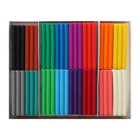 Soft plasticine (wax), 16 colors, 240 g, "crumb", with a stack-1