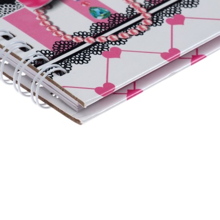 Notebook Gift Book on a lock, A5, 50 sheets, line, Bows, mix-5