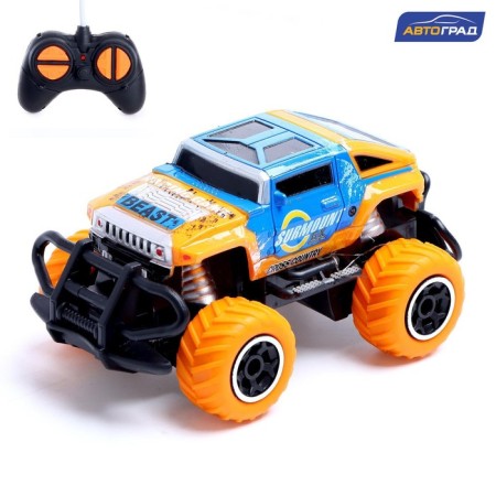 Radio -controlled jeep "graffiti", works on batteries, color orange