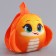 New Year's Baby backpack "Funny snake", plush, orange color, for the New Year