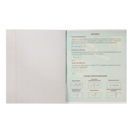 Substantial note Calligrata "Metal", 48 sheets in a cell of physics, with reference material, covered cardboard, block No. 2, whiteness 75% (gray sheets)-2