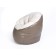 Handwheel armchair "Relax lux", coffee color, eco -leather, matting