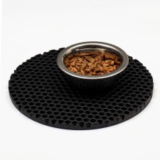 Rug for a bowl, round, diameter 24 cm, black