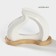 Ceramic napkin on the bamboo stand Bellatenero, 14 × 7 × 10 cm, white color