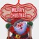 Decorative luminous jewelry (suspension) "Santa Claus on a swing" 36x26.5 cm