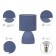 Rivoli Nadine 1he14 table lamp, 40 watts Ceramics Blue with lampshade