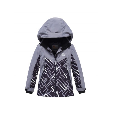 Ski costume for a boy, height 110 cm, gray color-1