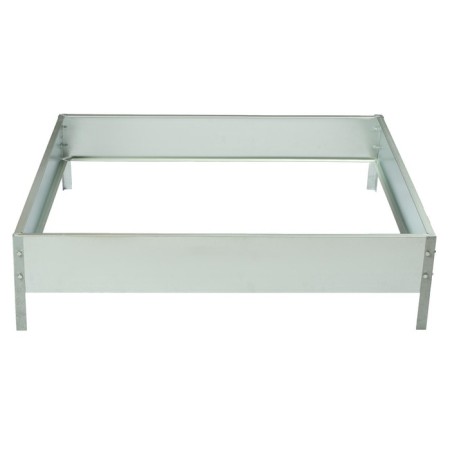 The flowerbed is galvanized, 100 × 100 × 15 cm, "Quadro", Greengo-7
