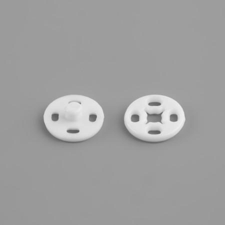The buttons are sewing, d = 10 mm, 10 pcs, white color-1