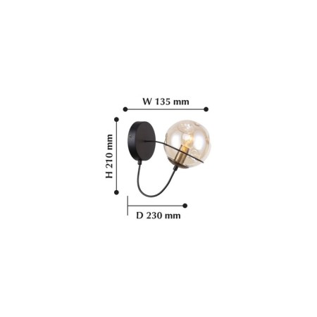 Gran graina, 1x40W E14, black color-1