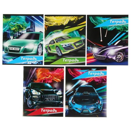 Notebook 24 sheets in Calligrata Call "Cars", Cover Cross Cardboard, VD LAK, OFSET BOLK, Belility 95%, MIX