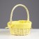 Wicker basket, 22 x 22 x 11 x 27 cm, yellow