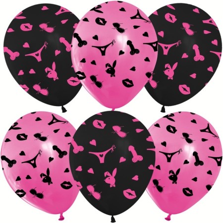 Shar Latex 12 “18+”, pastel, 5-sided, set 25 pcs., Black, Fouche, mix