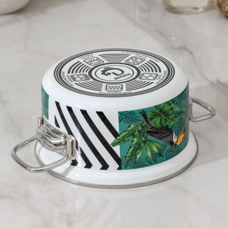 Poster Podlyana "Tropics", 1.9 liters, glass cover, induction, white color-3