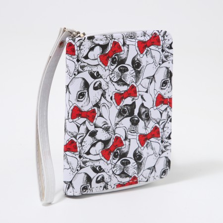 Children's wallet with lightning, white/red color