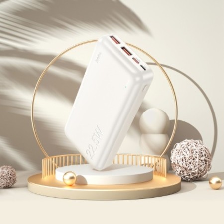 External battery Hoco J100A, 20,000 mAh, 2 USB, 2 A, display, white-4