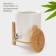 Porcelain barrel with a leaf on a wooden stand Bellatenero, 3.3 l, white color