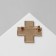 Brooch "Medicine" Cross, red color in gold