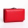 Women's wallet on the button, red color