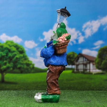 Garden Lanter "Frog in a sweater with a lantern" 58cm-10