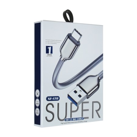 MicroUSB cable - USB, 2.4 A, PVC braid, 1 meter, white-3
