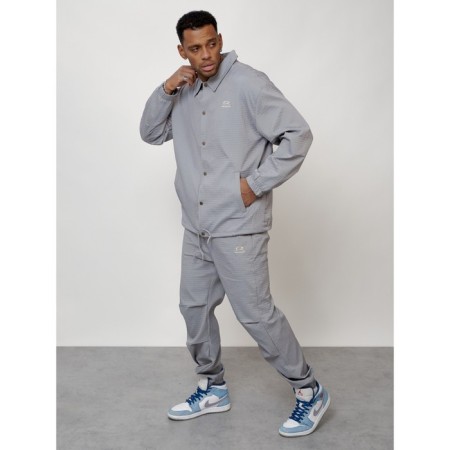 Male tracksuit, size 48, gray color-12