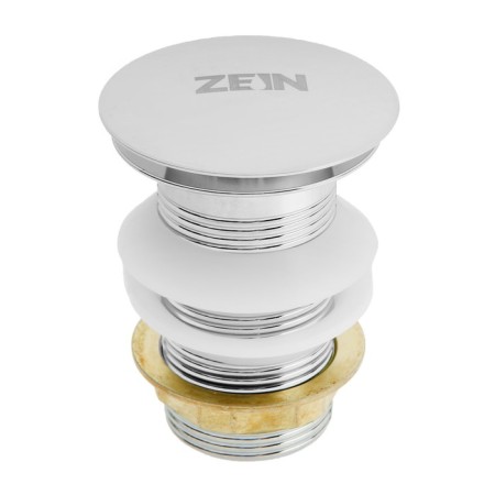 Bottom valve Zein B2, 1 1/4 ", a large button, for a shell, chrome-6