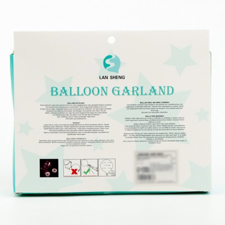 Set for creating compositions from balloons, set of 52 pcs., Blue, sand, turquoise-2