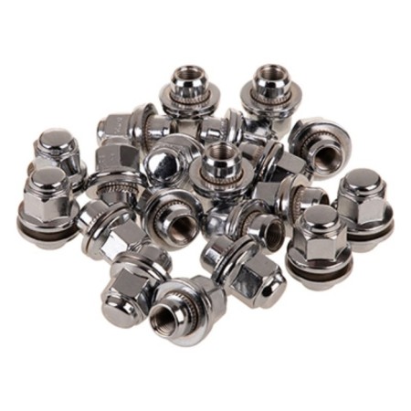 Haye cone Skyway, M12x1.25 Closed 18.5mm, nose 37mm, key 21mm, chrome, set 20 pcs-1
