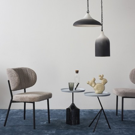 Coffee Sustainable table, 377 × 377 × 530 mm, gray / black and white color-2