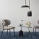 Coffee Sustainable table, 377 × 377 × 530 mm, gray / black and white color