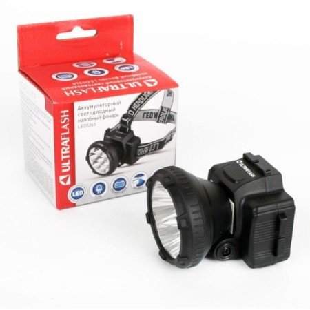 Lanter Battery -on -Bank LED5365 5LED 2 modes 220V plastic. Chern. (boxing) ultrafla