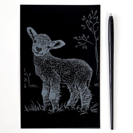Engraving 10 × 15 cm, cubs of “lamb” (silver)-2