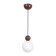 Lamp "ALVA" G9 40W Red 12x12x18-118 cm