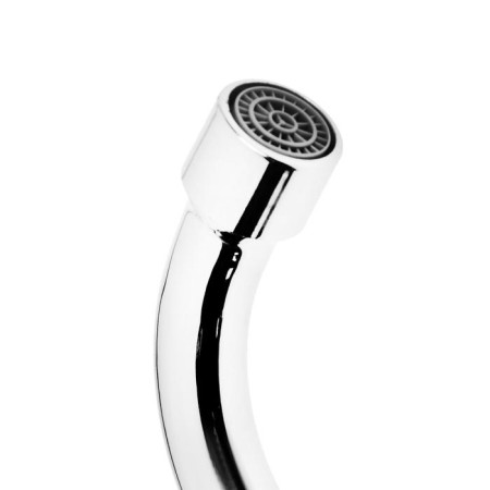 Pour for the Zein mixer, 3/4 ", S-shaped, stainless steel, on the axis 21 cm, plastic aerator-3