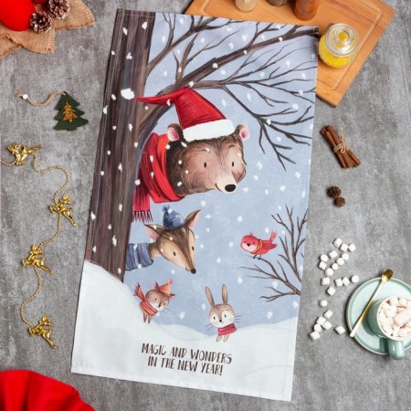 New Year's towel "Ethel" Magic 40x73cm, 100% HL, sarzha 190 g/m2