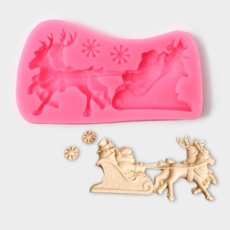 MOLD "SOLT", silicone, 13 × 7.5 × 1.2 cm, pink color