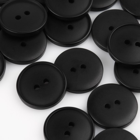 Button, 2 punctures, d = 20 mm, black color-1