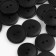 Button, 2 punctures, d = 20 mm, black color