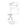 Mixer for the shell Rush Bruny BR4335-11, single-leaf, chrome