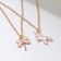 Set 2 Kulons "Centure" Butterfly and a unicorn, the color is pink-white in gold, 40 cm