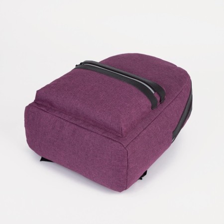 A backpack with a zipper, "saxi", outer pocket, lilac color-5