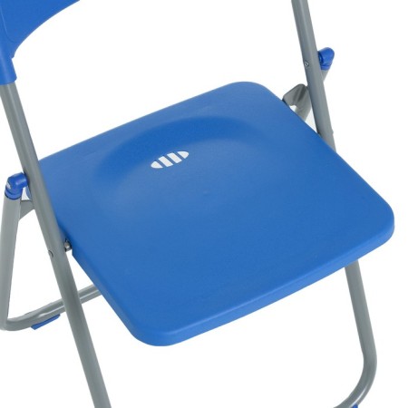 Folding chair on a metal frame, blue-4