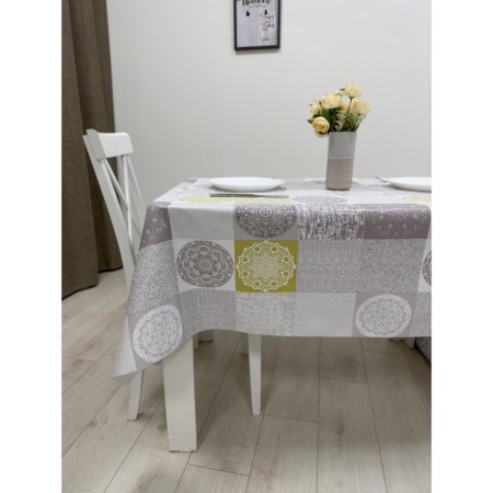 Oilcloth Futura 140 cm, roll 20 m, drawing "Lorenzo Golden"-4