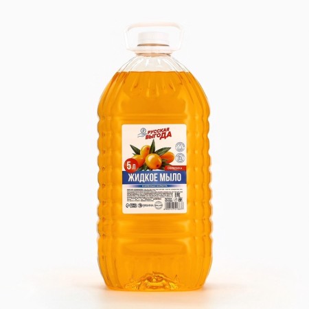 Liquid hand soap Russian benefit, 5 l, flavor of sea buckthorn
